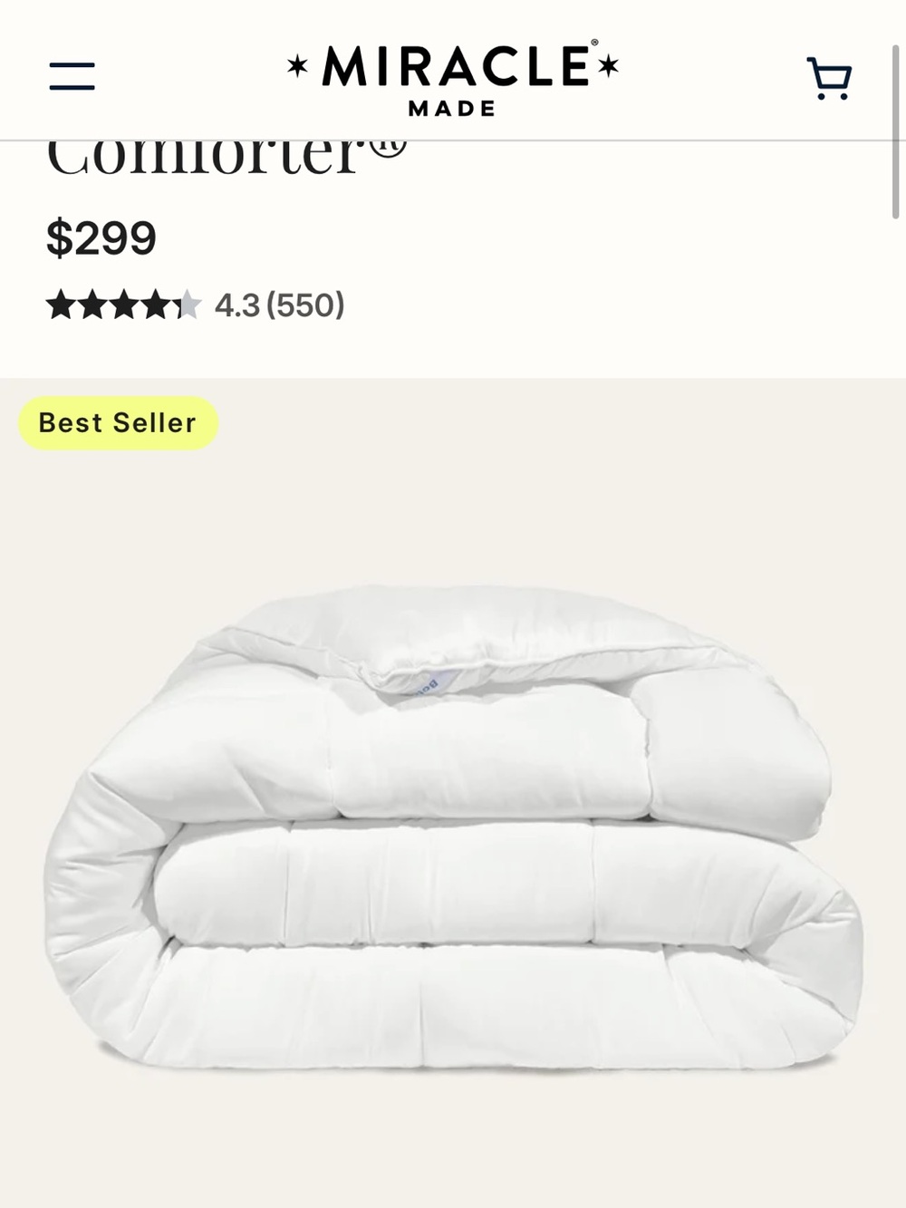 White All-Season Down Alternative Comforter
